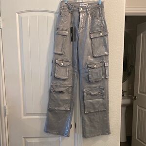 Silver Cargo Pants